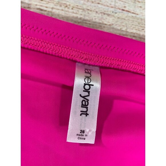Lane Bryant Women's Hot Pink Swim Skirtini - 28 - Picture 7 of 10